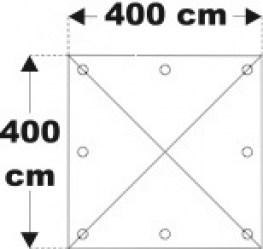 Sluneční plachta zahradní 4x4m