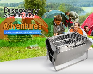 Discovery BBQ Gril na dřevěné uhlí v kufříku