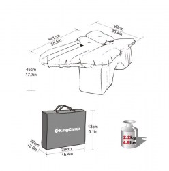 Nafukovací matrace do auta King Camp zelená